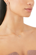 Hobb/Love Diamond Heart Earrings, 18k Gold & Diamonds